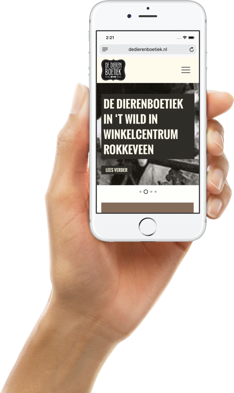 Mobiele website Dé Dierenboetiek