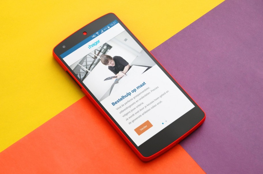 Mobiele app van Hager Nederland