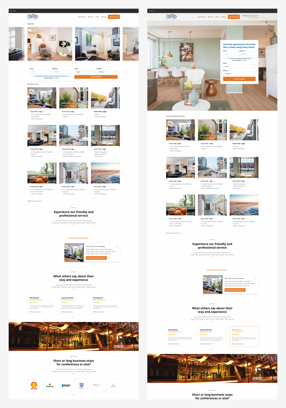 BizStay The Hague home opties